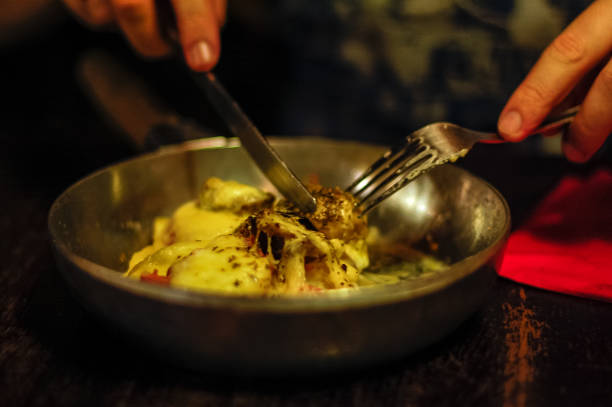 istock plate with testy food close-up 1345952148