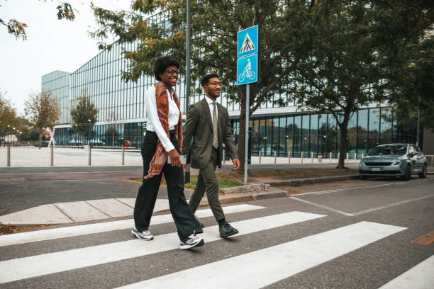 istock Business people walking to the office 1345952525