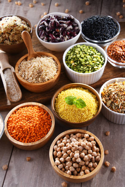 istock Composition with different kinds of dry food products 1345953783