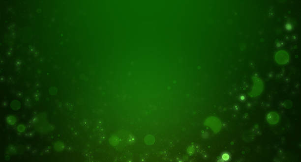 Green background with blurry lights. Green background with blurry lights. Christmas background, illustration. Snow flying on a green background with the possibility of overlaying. green background stock illustrations