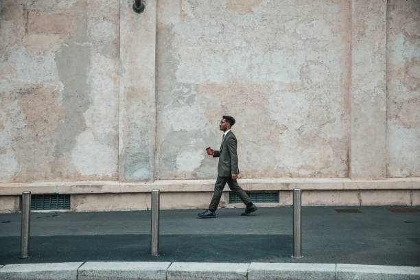 istock Businessman walking to the office 1345954860