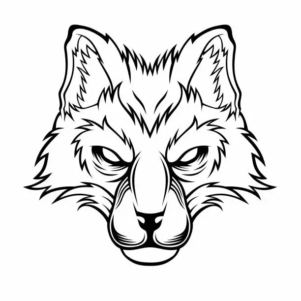 Vector illustration of Fox head.