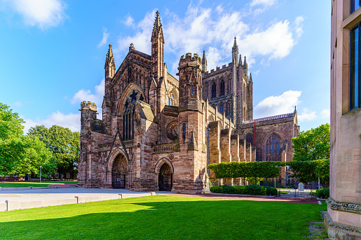 The magnificent architecture of Hereford Cathedral, one of the great English classics