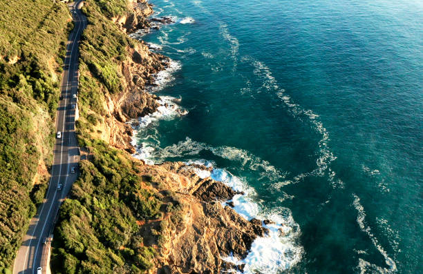 istock Aerial view of coastal road . 1345966475