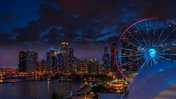 istock Navy Pier Chicago after sunset 1345966578