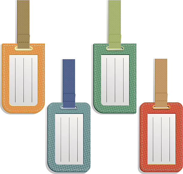 etykiety - luggage tag stock illustrations