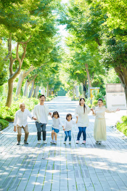 istock 3 generation family holding hands 1345975114