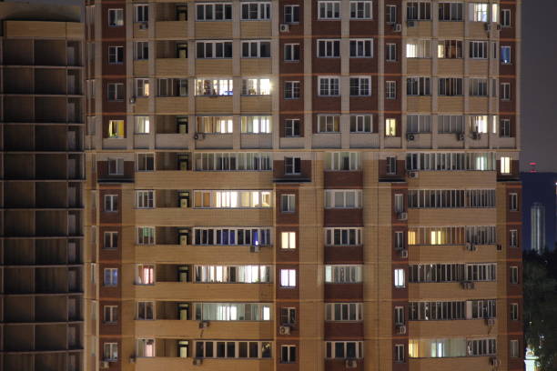istock Apartment building in a large city 1345975406