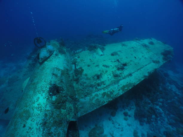 istock Japanese navy airplane Betty bomber in WW2 1345976155