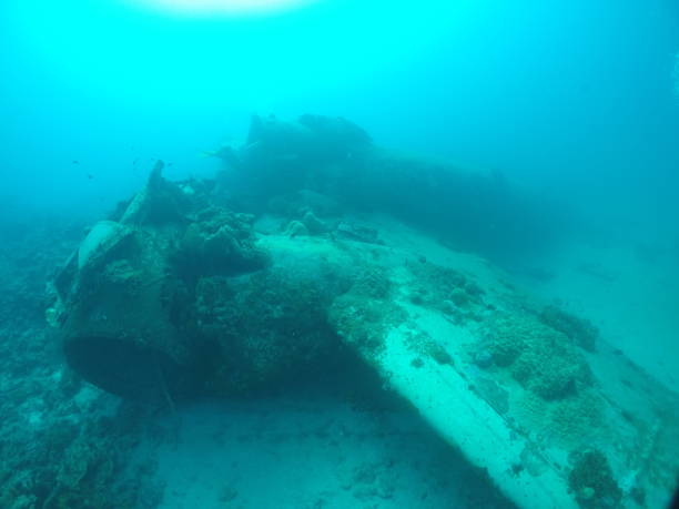 istock Japanese navy airplane Betty bomber in WW2 1345976161