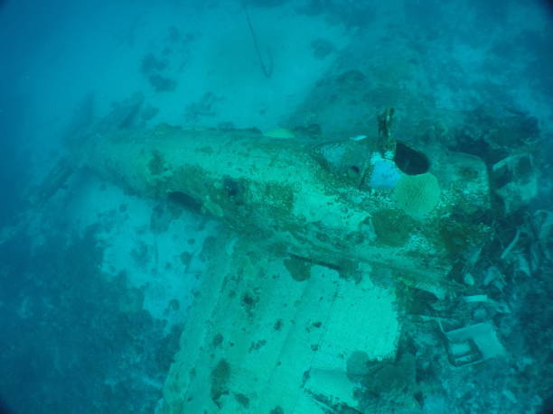 istock Japanese navy airplane Betty bomber in WW2 1345976233