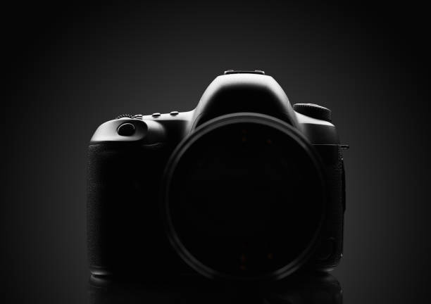 istock photo and video camera silhouette, side view 1345976416