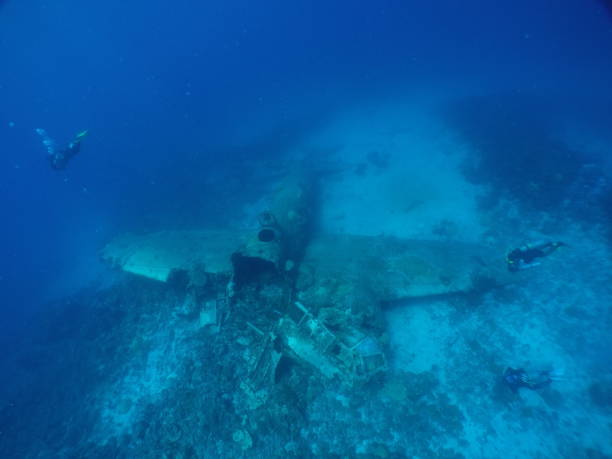 istock Japanese navy airplane Betty bomber in WW2 1345976435