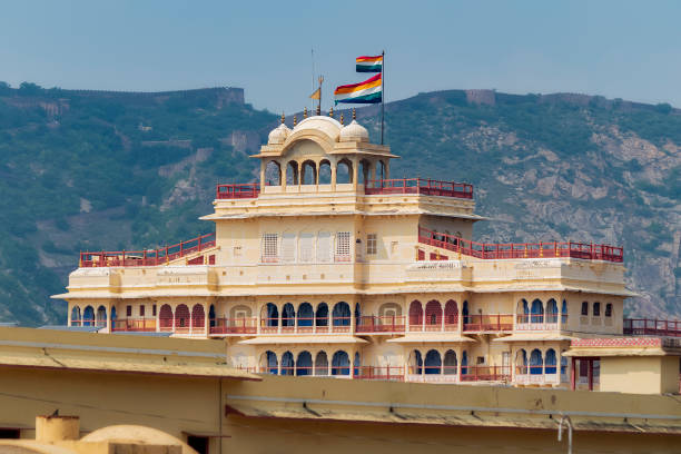 дворец чандра махал джайпур (city palace jaipur). - jaipur city palace стоковые фото и изображения