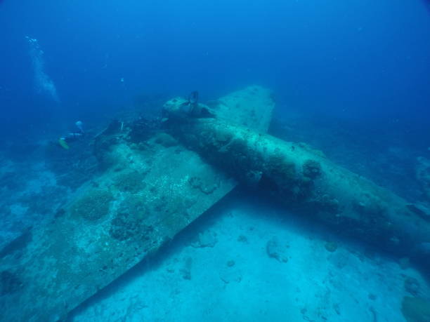 istock Japanese navy airplane Betty bomber in WW2 1345976574