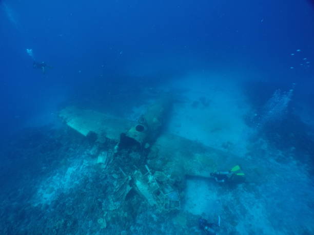 istock Japanese navy airplane Betty bomber in WW2 1345977310