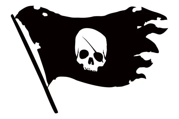Vector illustration of Pirate flag