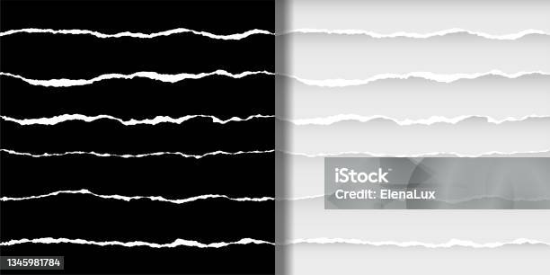 Abstract Paper Models Ripping Ripped Papers Seamless Elements Set Stock Illustration - Download Image ...