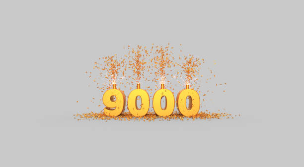 istock nine thousand celebration - thank you illustration - 3D rendering 1345984297