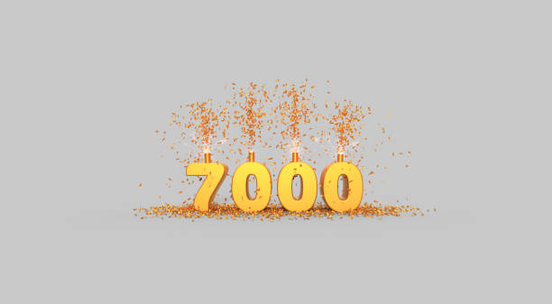 istock seven thousand celebration - thank you illustration - 3D rendering 1345984315