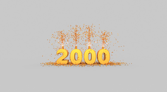 dos mil celebraciones - gracias ilustración - renderizado 3D photo