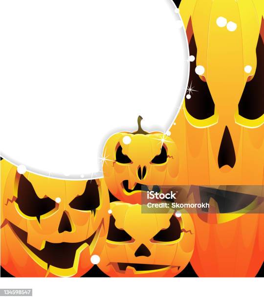 Halloween Pumpkins Olanternsspinotto - Immagini vettoriali stock e altre immagini di Arancione - Arancione, Astratto, Autunno