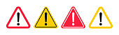 istock Set of danger, warning and attention signs. Attention sign with exclamation mark. Hazard warning symbol. Prohibition sign. Vector Illustration. 1345986543