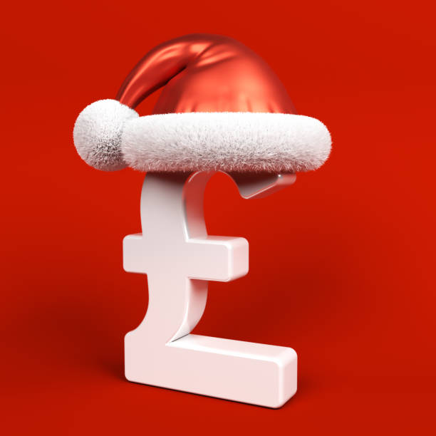 istock White-colored Pound symbol and Santa Claus hat. 1345992746