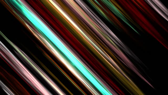 Background of straight diagonal colorful neon bars moving pattern and texture