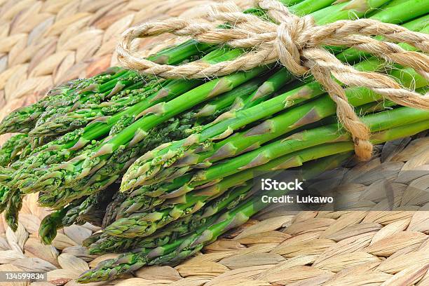 Bunch Of Green Asparagus Stock Photo - Download Image Now - Asparagus, Cut Out, Food