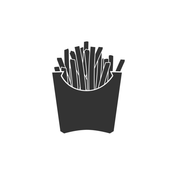 ilustrações de stock, clip art, desenhos animados e ícones de french fries icon. vector concept illustration for design - subway token