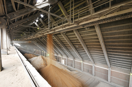 Inside view of cement plant