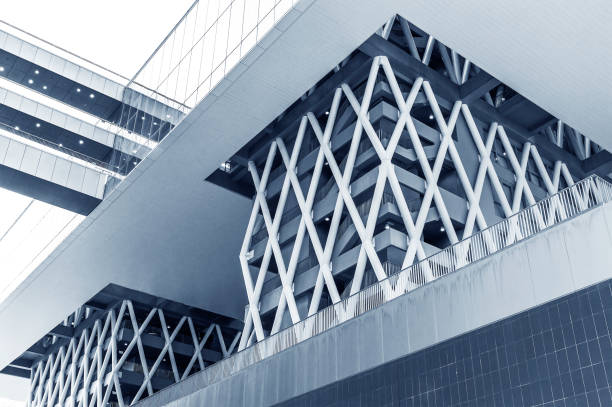 Exterior of modern architecture. Building abstract background