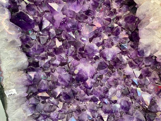 istock Natural and bright purple amethyst stone 1346002353