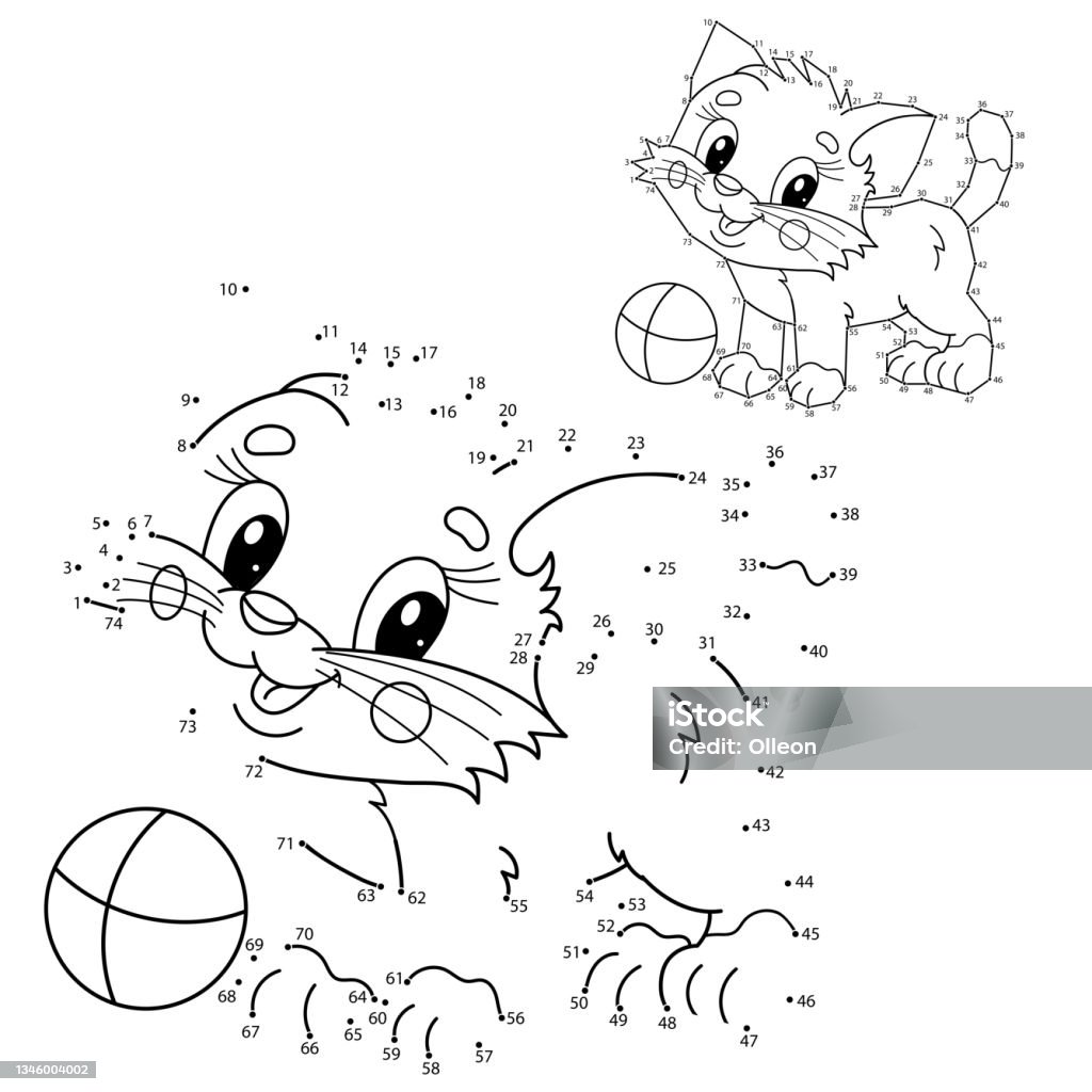 Ilustración de Puzzle Game Para Niños Juego De Números Dibujo Para Colorear Esquema Del Pequeño Gato De Dibujos Animados Con Bola De Juego Lindo Gatito Juguetón Libro Para Colorear Para Niños y Ilustración de Puzzle Game Para Niños Juego De Números Dibujo Para Colorear Esquema Del Pequeño Gato De Dibujos Animados Con Bola De Juego Lindo Gatito Juguetón Libro Para Colorear Para Niños y