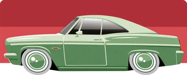 Vector illustration of Vintage car
