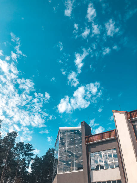 istock A beautiful building against the backdrop of a very beautiful sky 1346007372