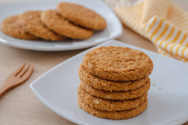 istock Oatmeal cookies on white plate 1346012018