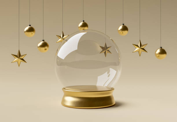 istock empty christmas ball with ornaments for product display 1346013457