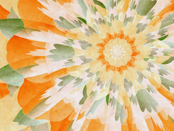 abstract floral pattern design on paper - leaf paper autumn textured imagens e fotografias de stock