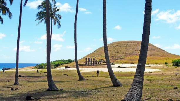 istock Moais on Anakena Beach, Easter Island, Rapa Nui, Chile 1346021333