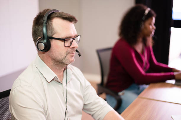 istock A woman and a man working in customer service 1346026986