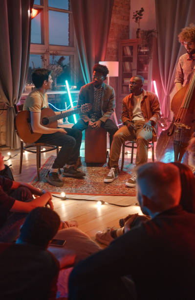 istock Music band preparing for the concert 1346027851