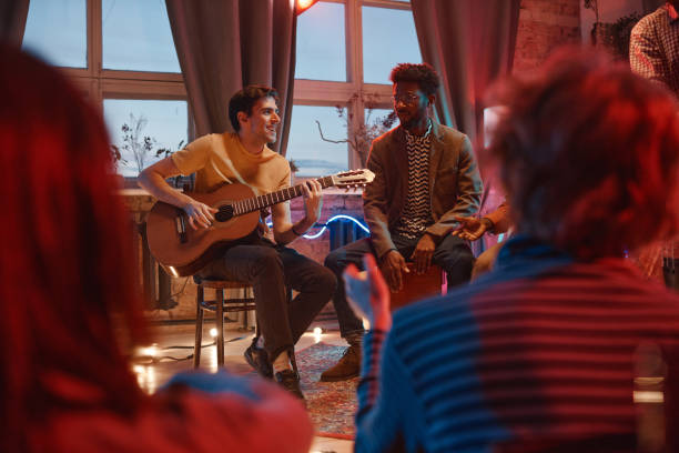 istock Young men playing for his friends 1346027862