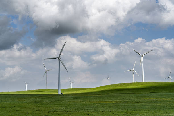 istock Aerial View of Wind Turbine 1346029330