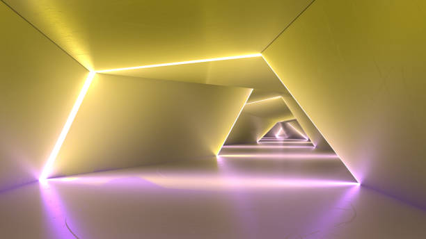 istock Futuristic Tunnel with Neon Lights 1346038779