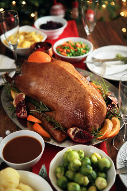 istock Traditional Christmas Duck Holiday Dinner 1346039287
