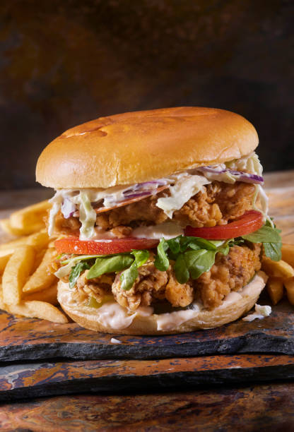 istock The Ultimate Double Spicy Crispy Fried Chicken Burger 1346046465