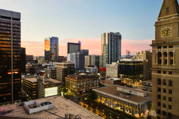 A view of the Denver Colorado downtown skyline.