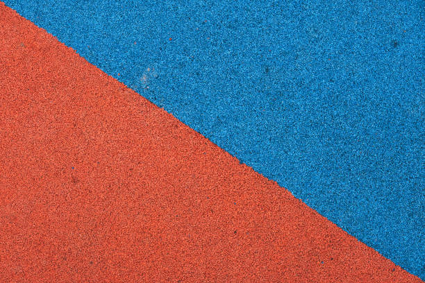 istock Abstract dual colored detailed texture for using as background. Red and blue backdrop for design. 1346047809